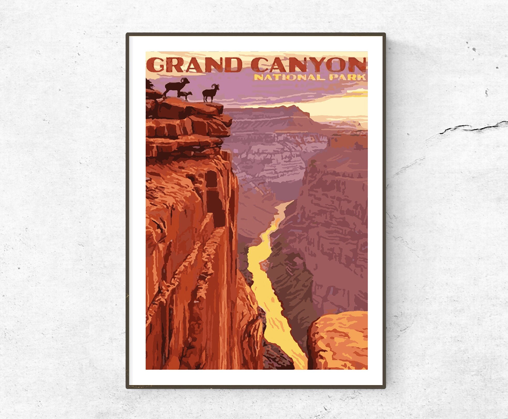 Restored Vintage Grand Canyon Poster / Print / America Travel - Etsy UK