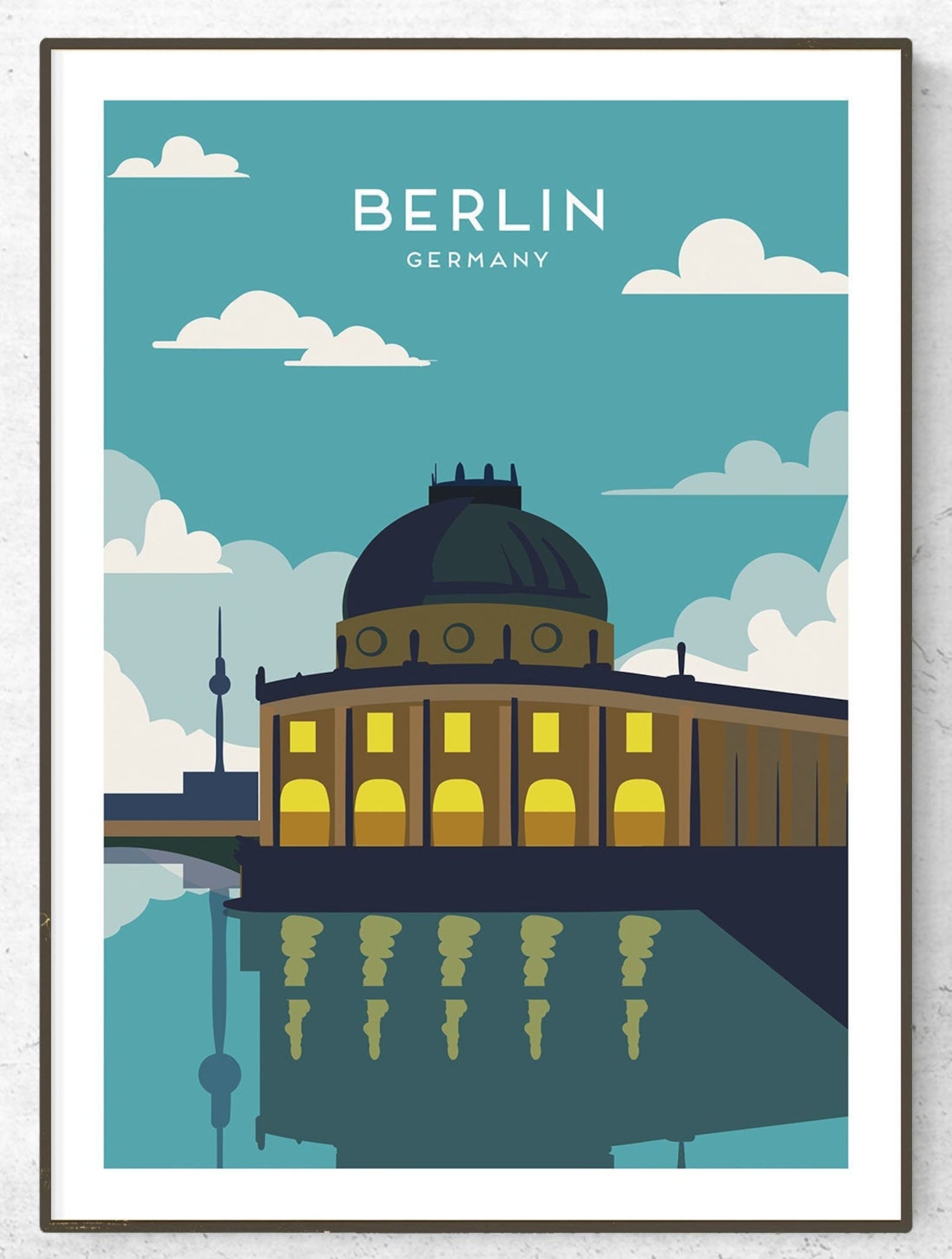 berlin vintage travel poster