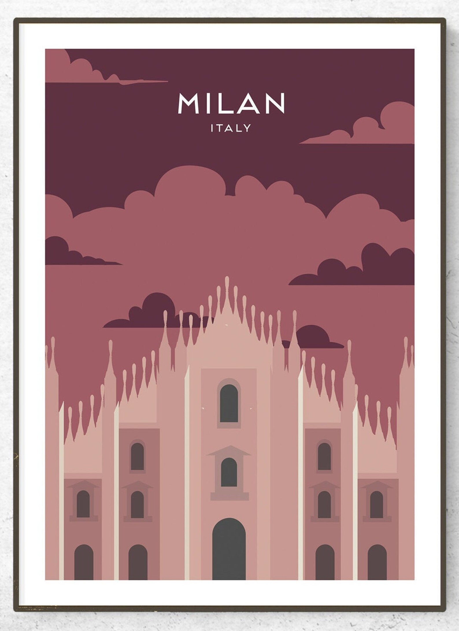 Milan Poster / Print / Italy Travel Print / Travel Poster / Etsy UK