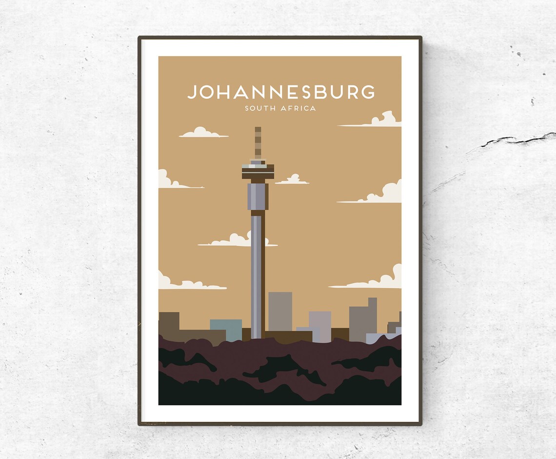 Johannesburg Poster / Print / South Africa Travel Print / Etsy UK