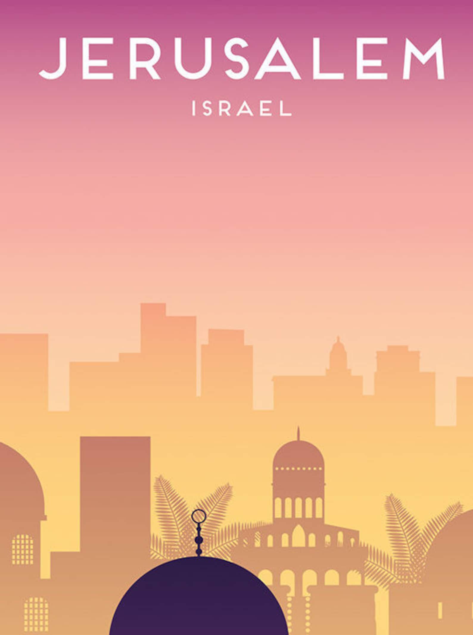 Jerusalem Poster / Print / Israel Travel Print / Travel Poster Etsy UK