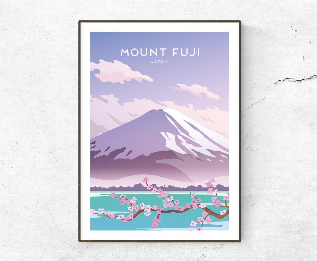 Mount Fuji poster (1930s)  Vintage travel posters Japan – The Trumpet Shop  Vintage Prints