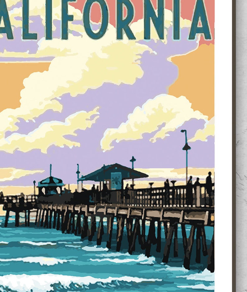 Restored Vintage California Poster / Print / America Travel Etsy