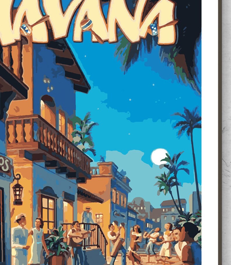 Restored Vintage Havana Poster / Print / Cuba Travel Print / Etsy UK
