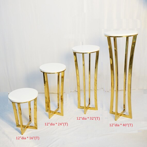 Gold Pedestal Stand With Table Top for Wedding Events Cake Etsy