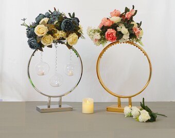 Circle flower stand metal centerpieces for wedding event table decoration bridal shower party decor baby shower decor hotel lobby decor idea