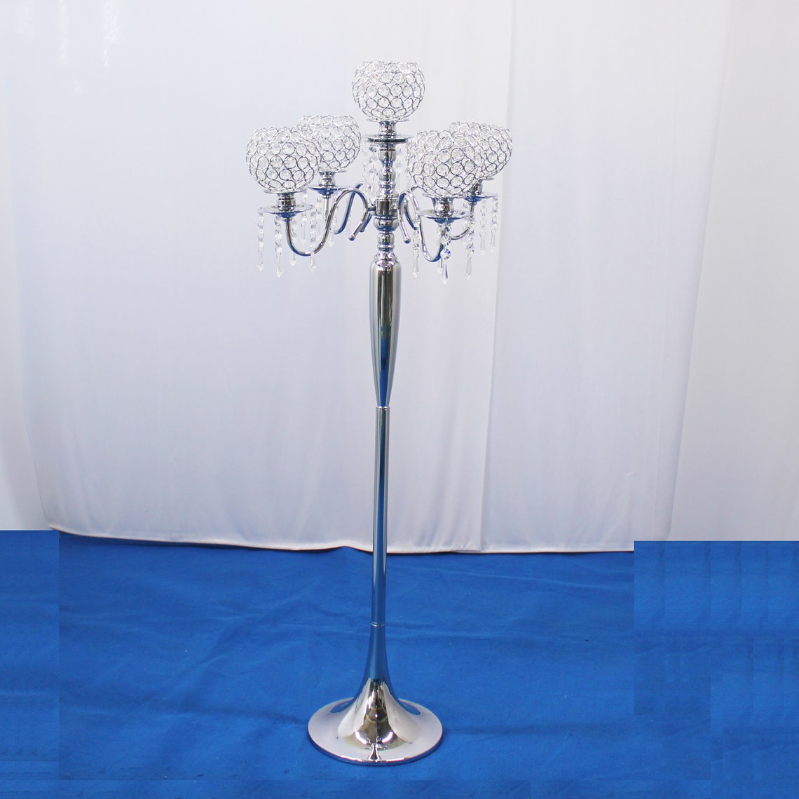 Tall floor candelabra 5 arms large candle holder for wedding Etsy