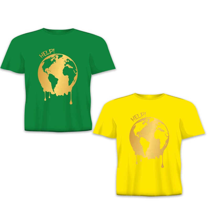 Help Melting World Earth Save The Planet World Climate Change Environment Science Eco Nature T Shirt image 8