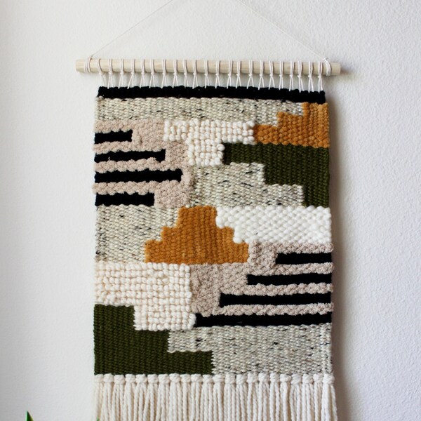 Gran tapiz, gran colgante de pared tejida, colgante de pared moderna hecha a mano, decoración del hogar boho, arte moderno de la pared