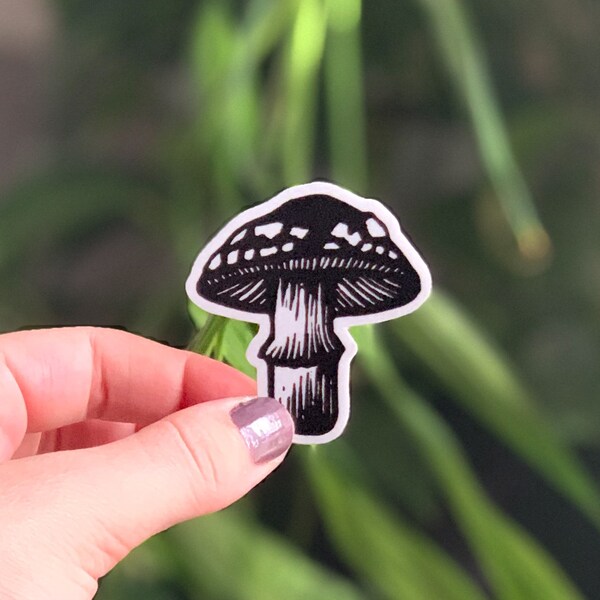 Mushroom Sticker, weatherproof, vinyl, decal