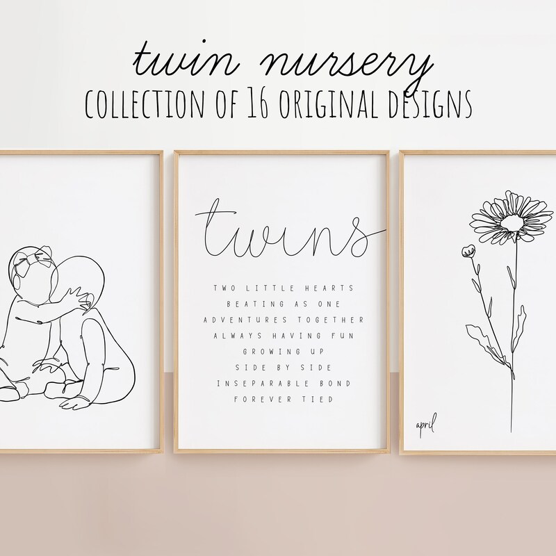 Twin Nursery Decor - Etsy