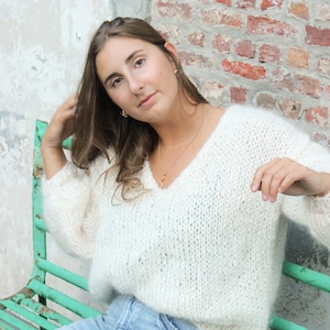 Mohair sweater (boat neck or V-neck)