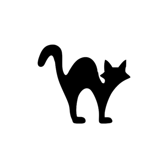 Cartoon Black Cat Icon PNG & SVG Design For T-Shirts