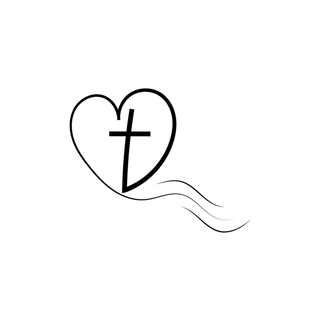 Cross Heart Svg File Cross Heart Png Cross Svg Christian Etsy