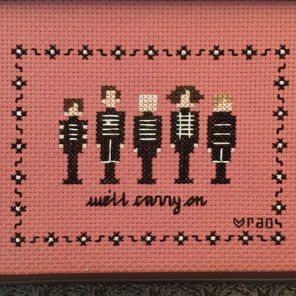 Black Parade My Chemical Romance Cross Stitch Pattern