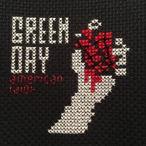 American Idiot Pattern - Green Day Album Cover Cross Stitch