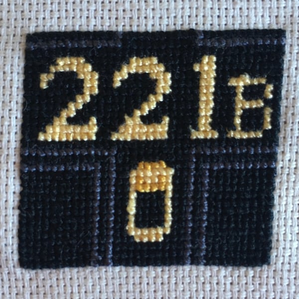 221B Baker Street Sherlock Holmes Cross Stitch Pattern