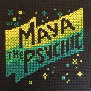 Maya the Psychic Pattern - Gerard Way Hesitant Alien Cross Stitch (2 Colorways)