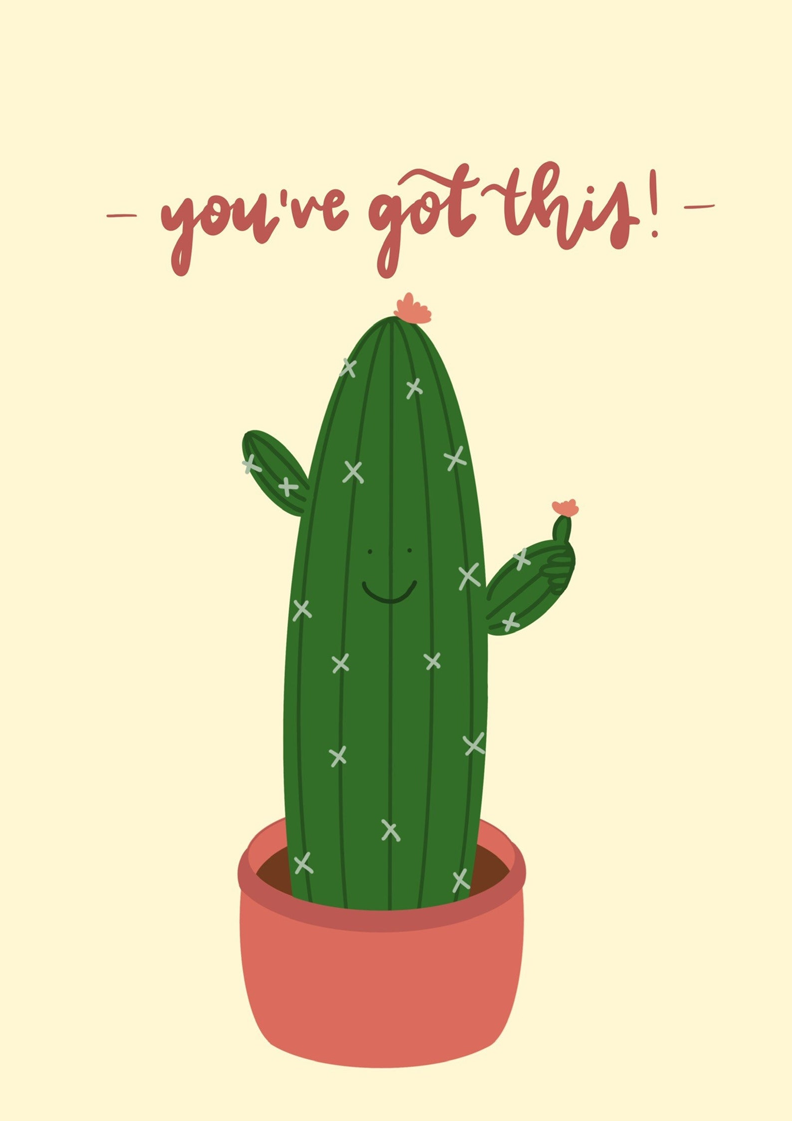 Cactus Good Luck Card / Tarjeta Bonita / Tarjeta Colorida / Etsy