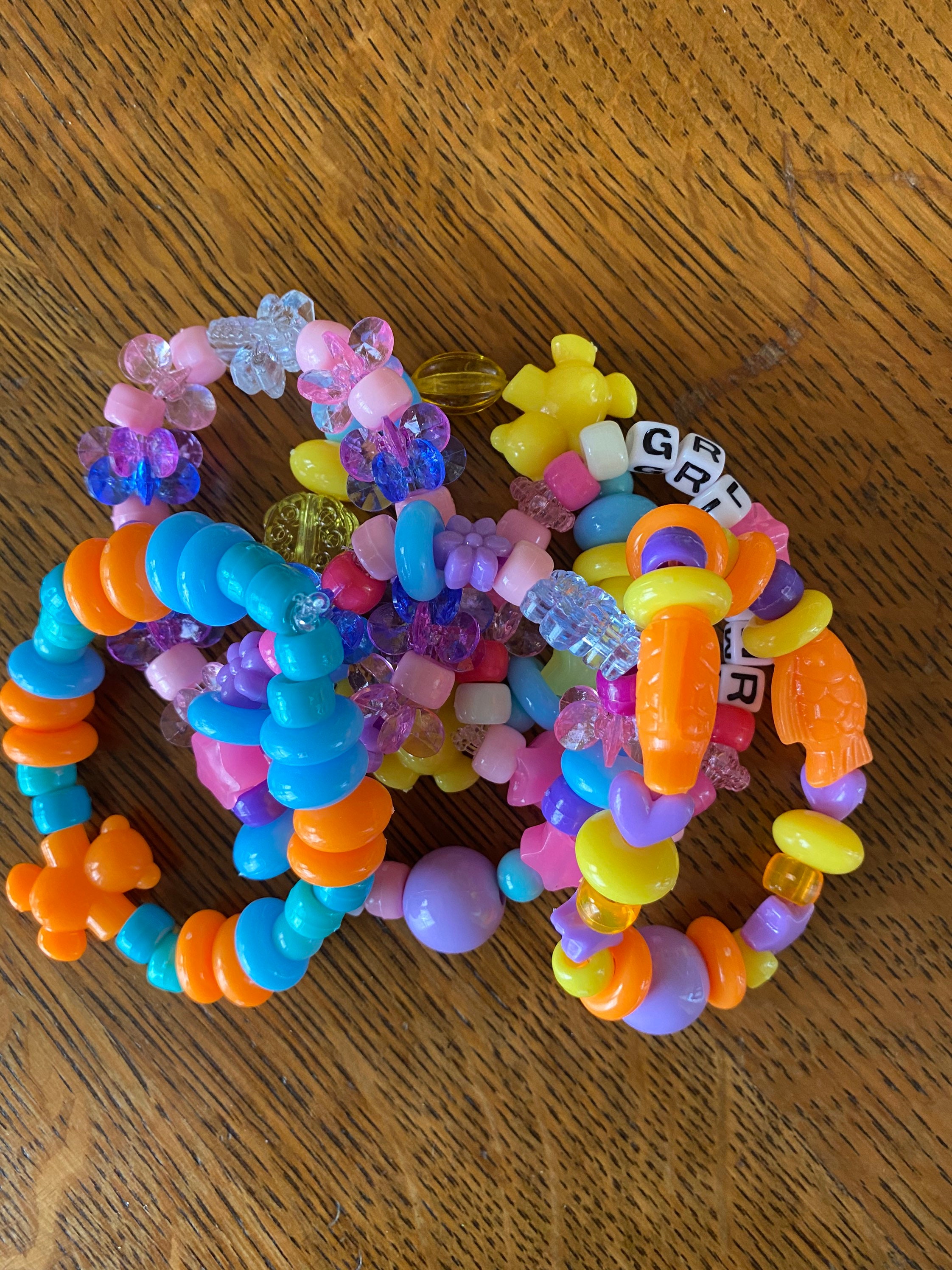 Kidcore Chunky Beaded Bracelets Custom Bracelets too Etsy