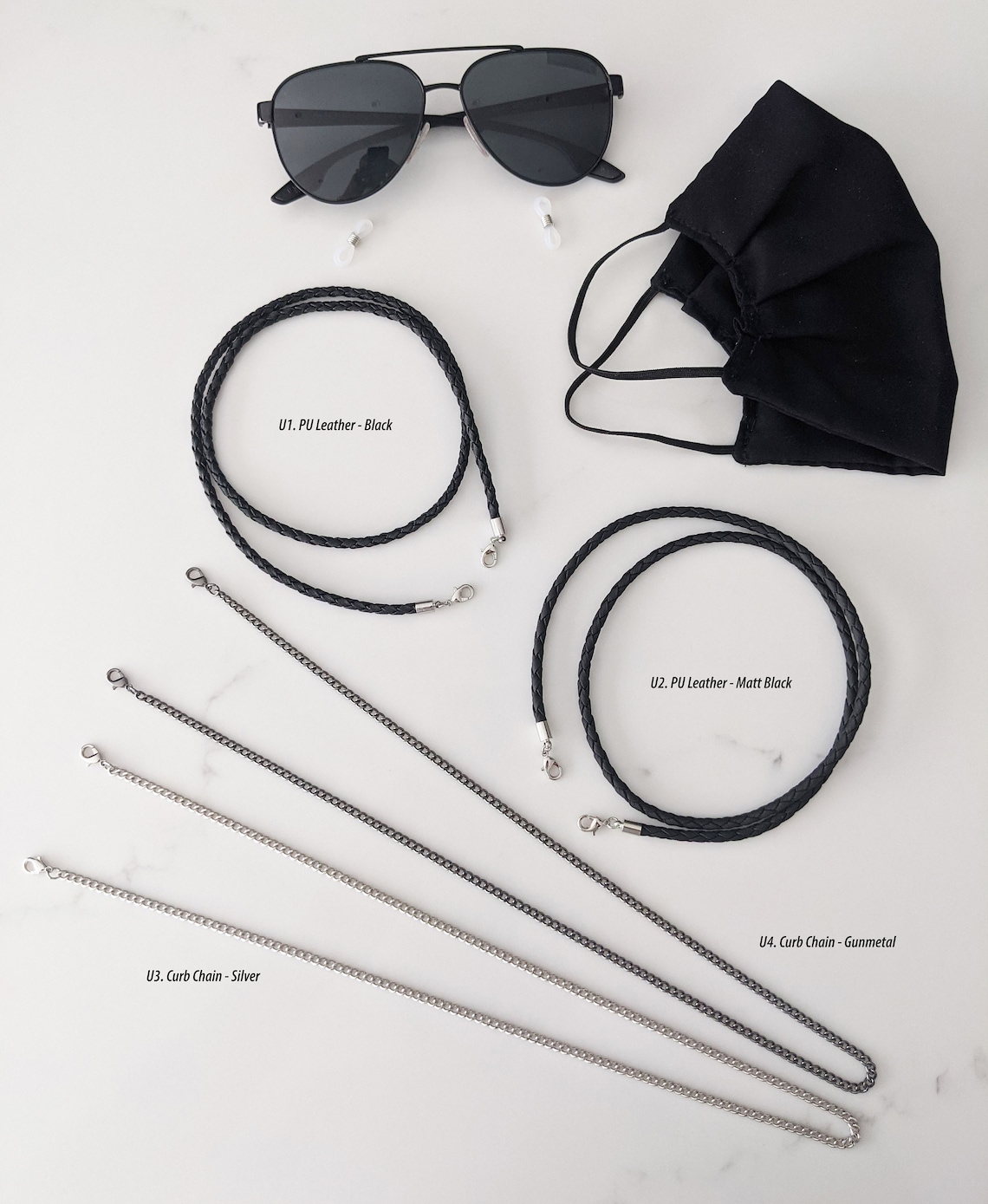 Sunglasses Chain & Necklace 18ct Gold Silver Rose Gold Etsy UK