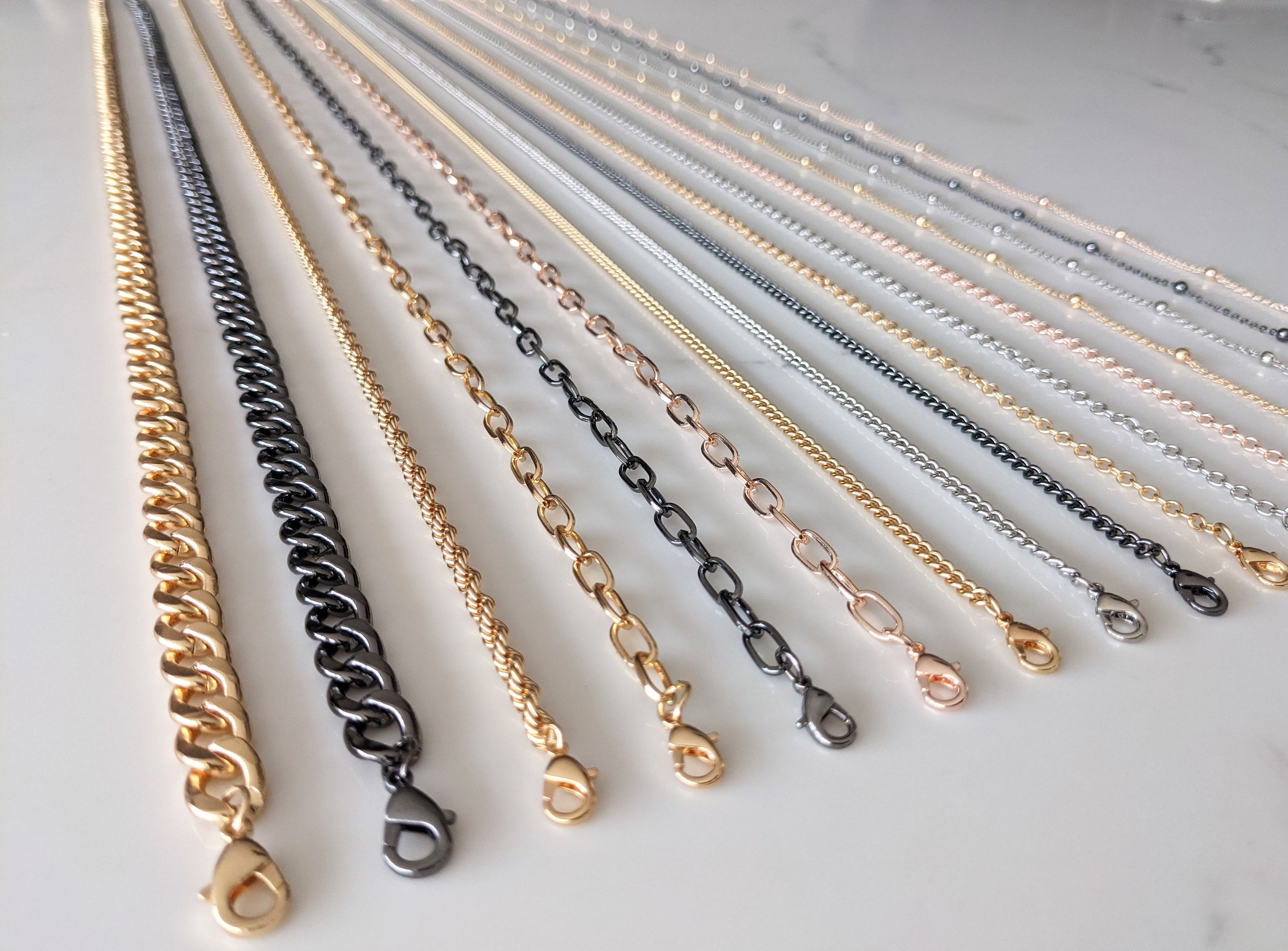 Sunglasses Chain & Necklace 18ct Gold Silver Rose Gold Etsy