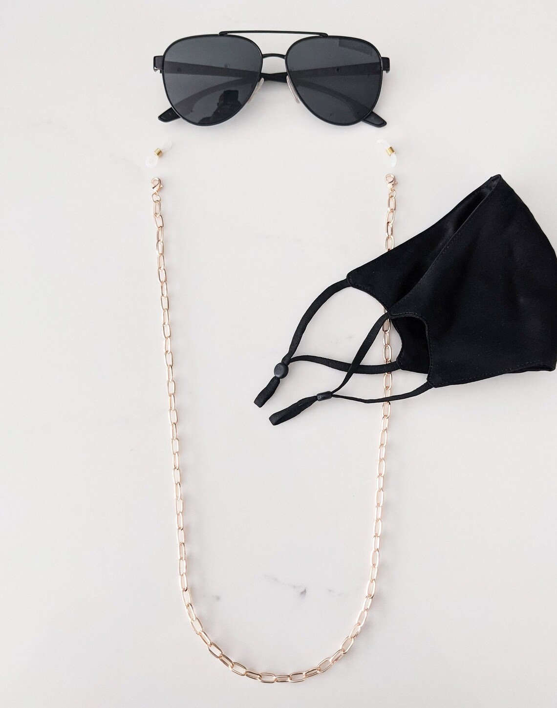 Sunglasses Chain & Necklace 18ct Gold Silver Rose Gold Etsy