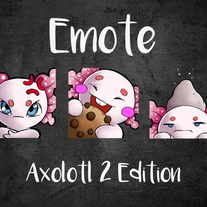 Emotes - Twitch Paket - Axolotl 2 Edition - Stream emote Hype Hi Herz / Tier Tiere Lustig
