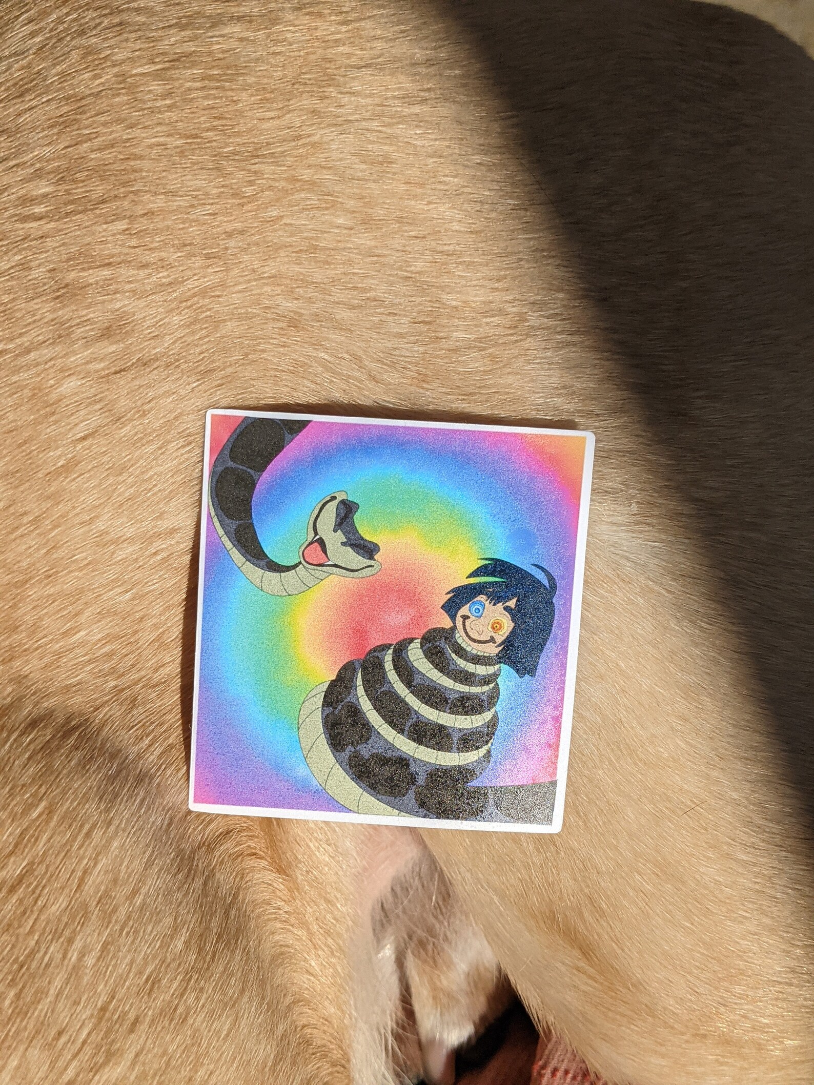 Jungle book man cub and Kaa trippy sticker jungle book decal Etsy