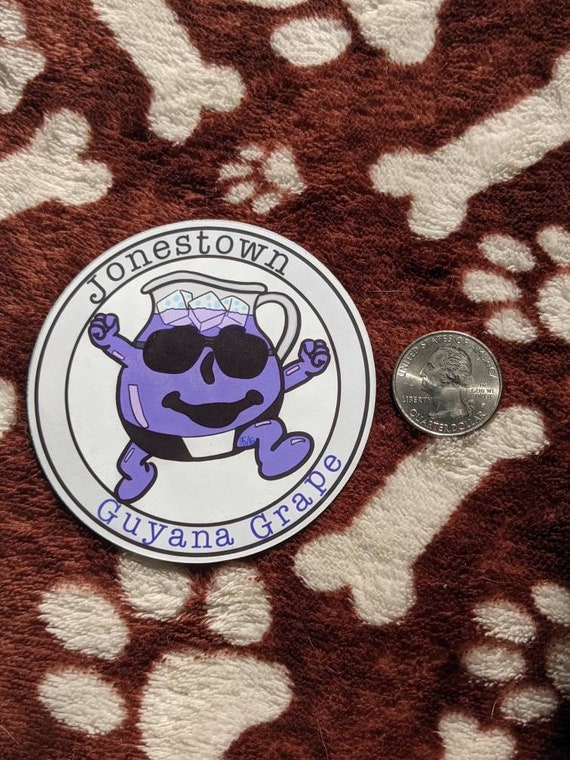 Jonestown Kool Aid Guyana Grape Sticker, Cult Sticker, Cult