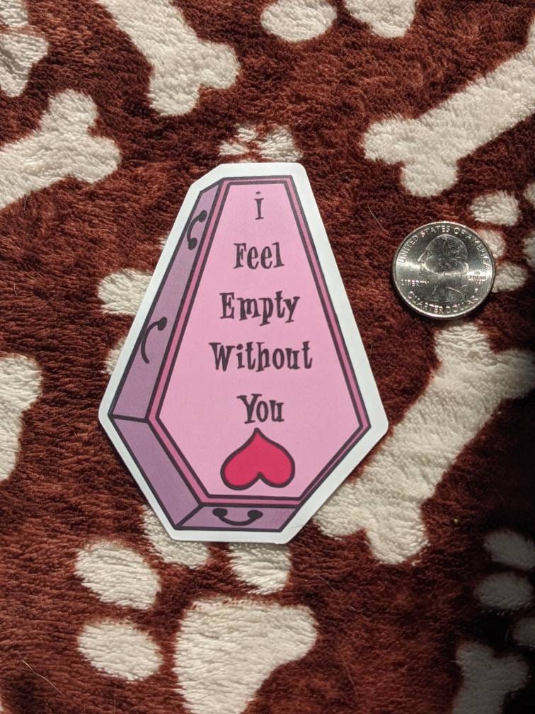 Ich fühle mich leer ohne Dich Pastell Goth Sarg Sticker Etsy