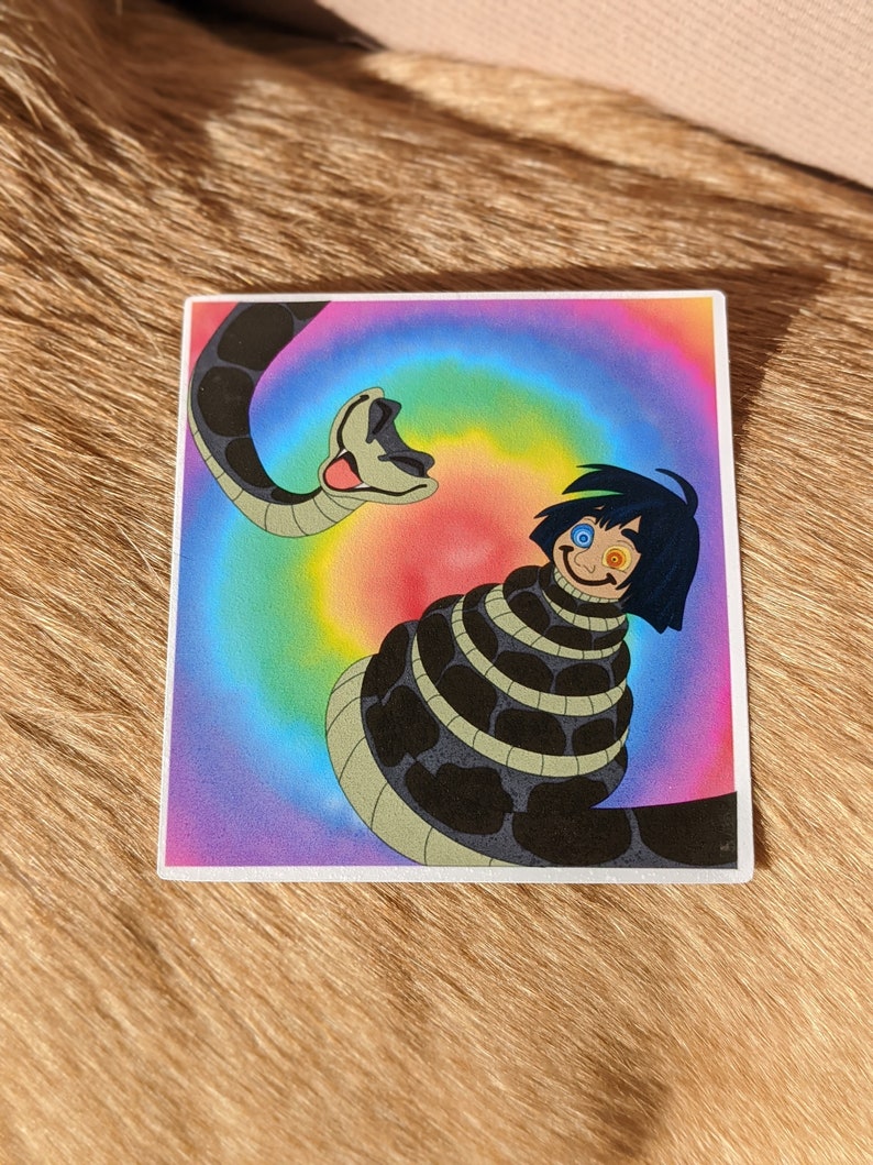 Jungle Book Man Cub and Kaa Trippy Sticker Jungle Book Decal Etsy