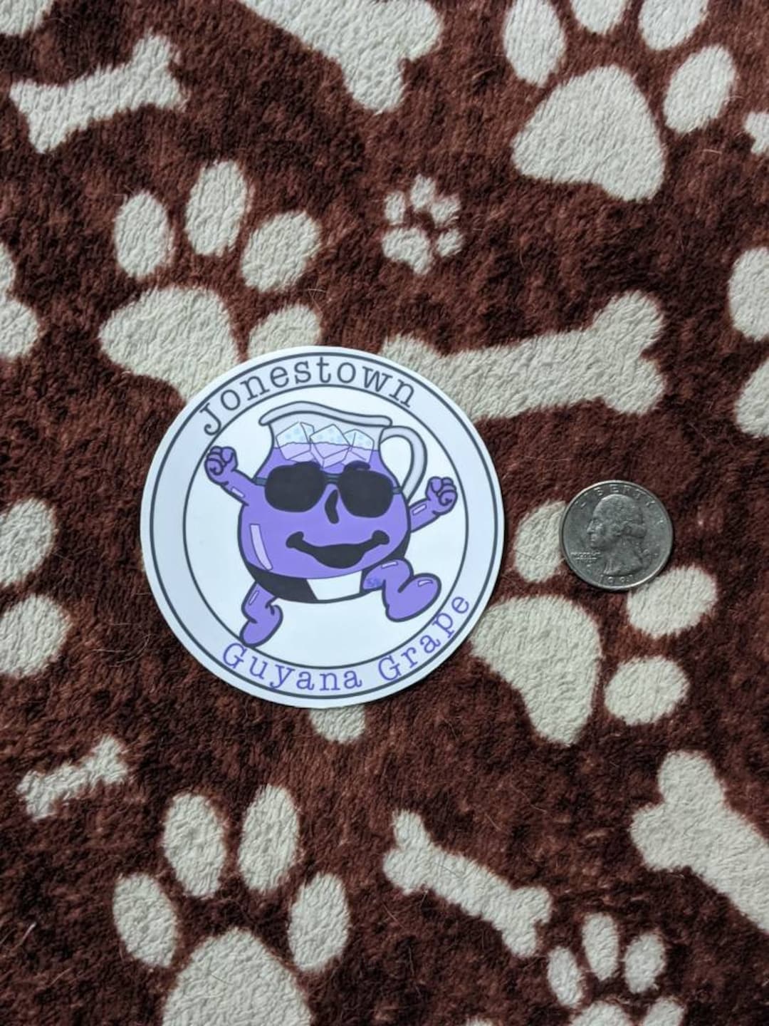 Jonestown Kool Aid Guyana Grape Sticker, Cult Sticker, Cult