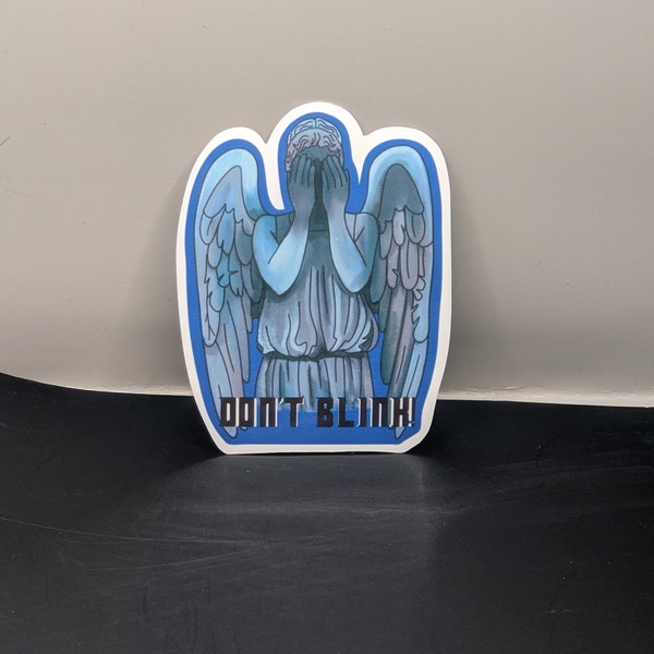 Doctor who weeping Angel sticker, don't blink sticker, weeping Angel decal, unique gift ideas, TV show sticker, laptop decals, sci-fi gift