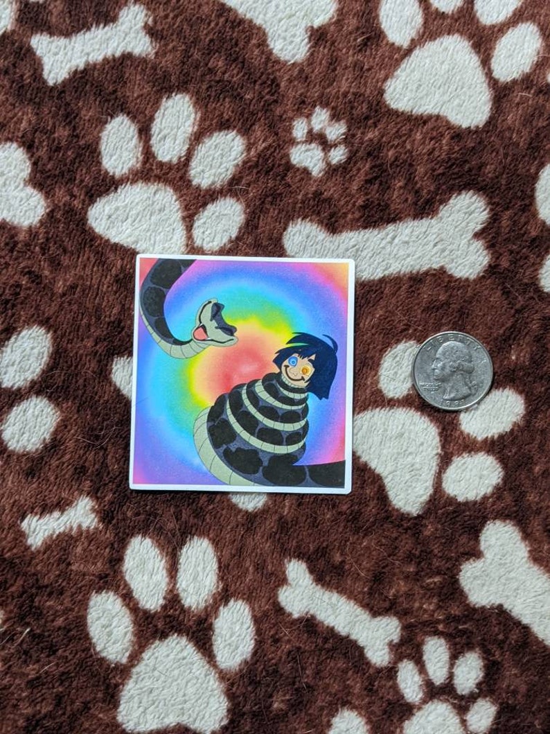Jungle Book Man Cub and Kaa Trippy Sticker Jungle Book Decal Etsy