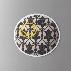 Sherlock Holmes sticker, Sherlock&#39;s homes wallpaper sticker, gift for geeky friend, smiley face, damask sticker, laptop sticker, gift