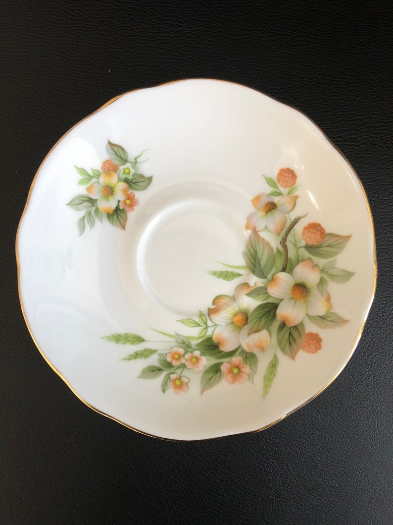 Duchess Bone China Teacup and Saucer Set, Made in England. Pattern 397 Dogwood Etsy