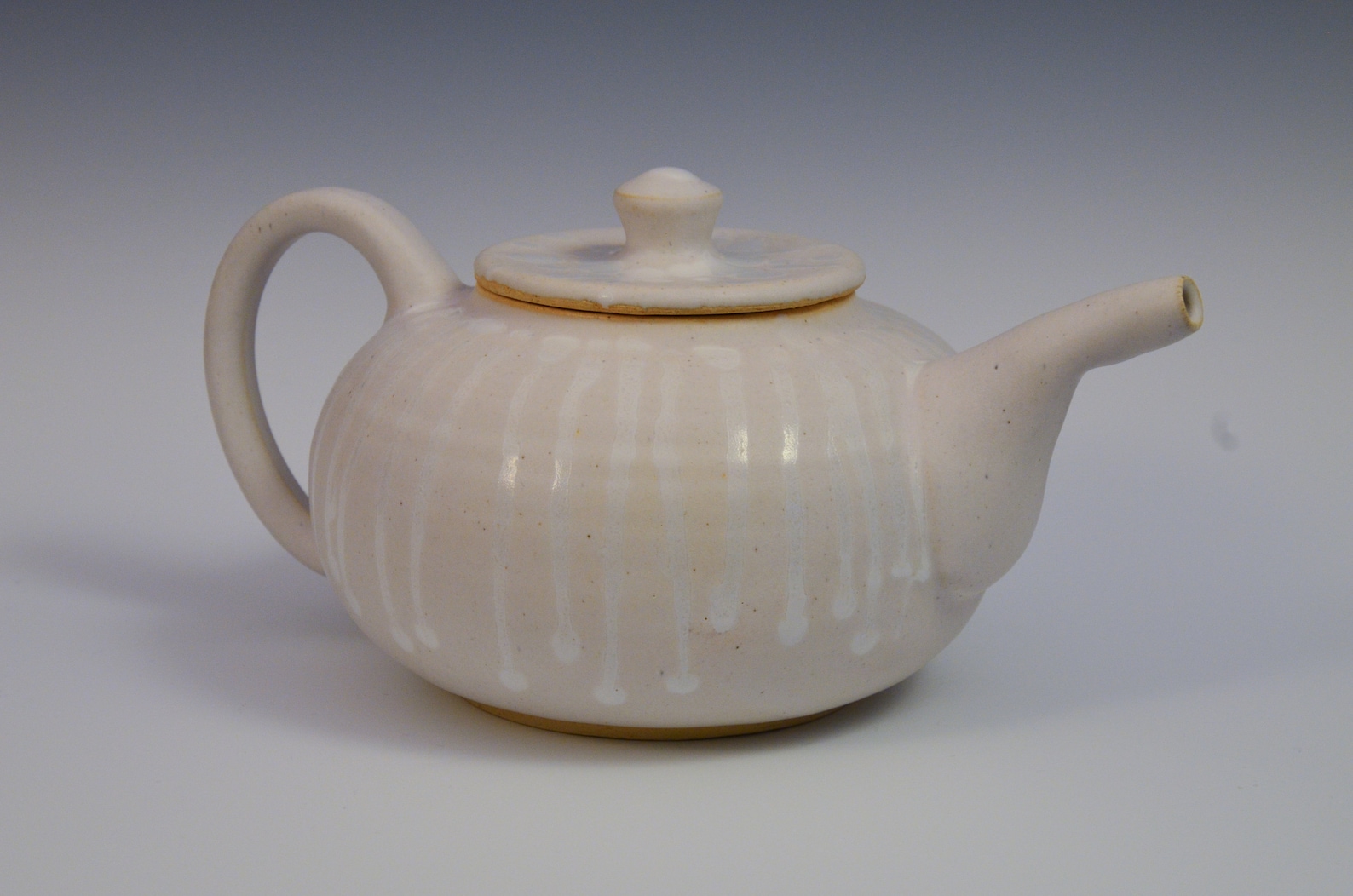 Stoneware Ceramic Teapot White on White Etsy.de