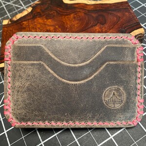 Cartera minimalista de cuero hecha a mano / Cuero italiano de primera calidad / EDC