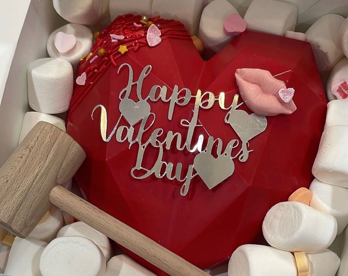 Valentines Day, Chocolate Heart, Smash Heart, Breakable Heart, Chocolate Covered Oreos, Graduation Smash Heart, Gifts Congratulations,