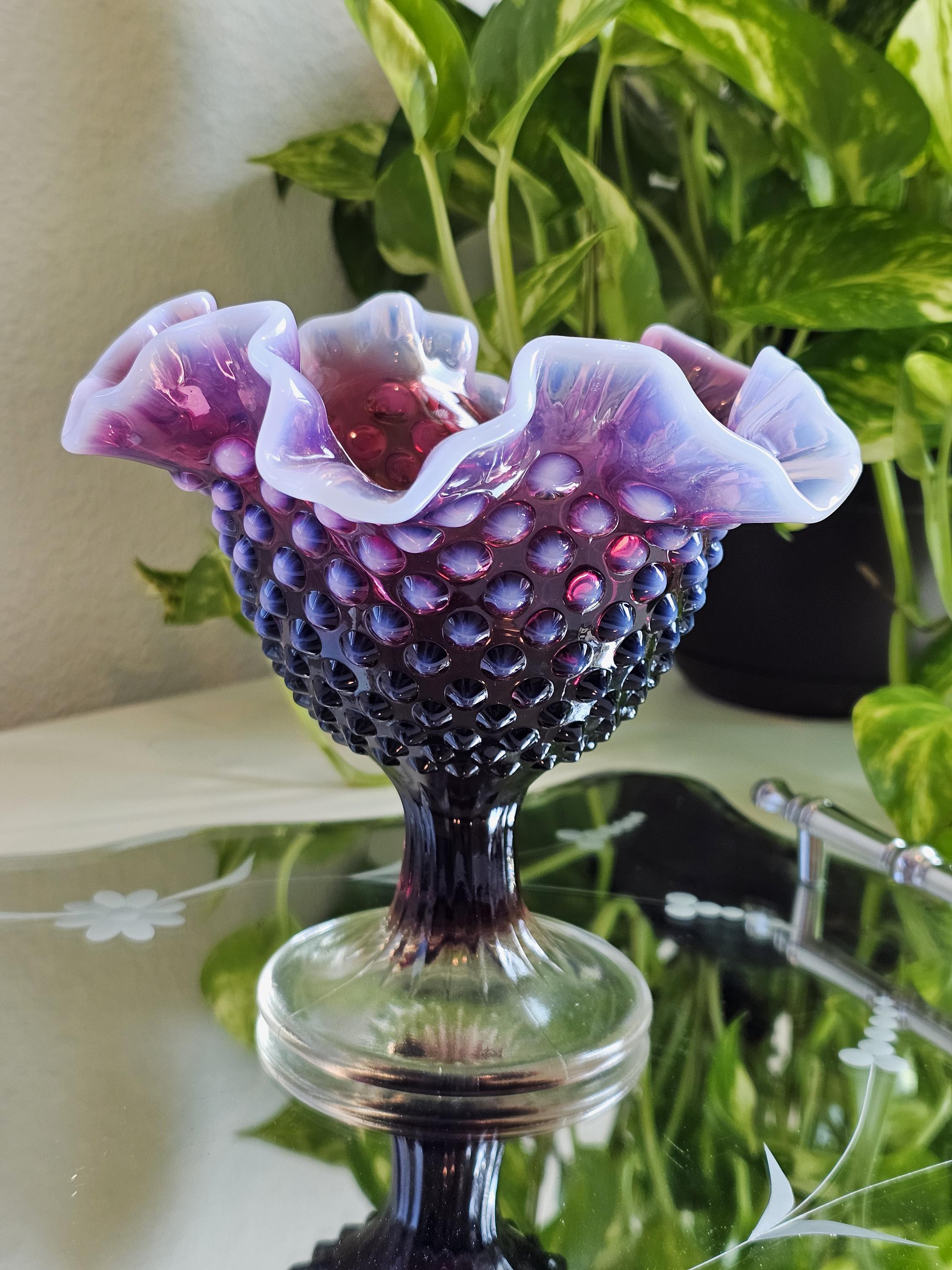Fenton Glass Plum - Etsy
