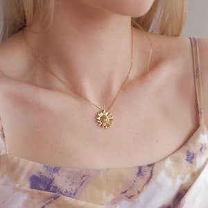 Gold sunflower deals jewelry