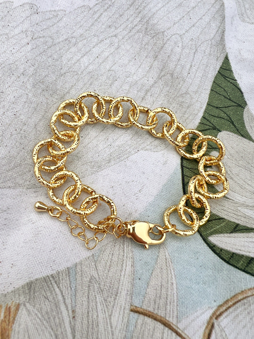 Jewelry - Bracciale In Sistema Misto Acciaio-Catena Bici Moto, Arancione, Rosso Strass - 27,90