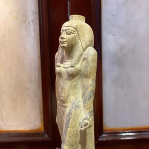 Unique Egyptian statue of Isis,ancient goddess of music,love,protection in ancient Egyptian Mythology Handcrafted replica statue antique Bc