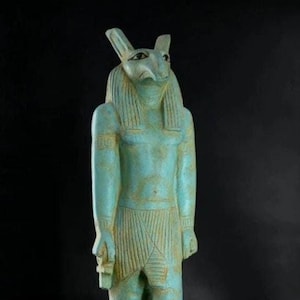 Egyptian God Seth Ancient Egyptian God of Desert,Storms in the ancient Egypt mythology,religion Handcrafted altar Egypt statue made in Egypt