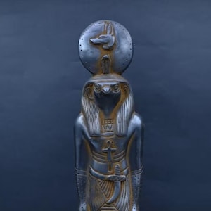 God of creation and the sun, RA, Egyptian antiques, lovely handcrafted statue, lovely gift, BC