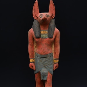 Ancient Egyptian Antiquities Anubis Statue B.C. Pharaonic Rare Antique Stone Sculpture