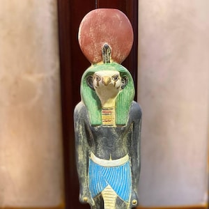 God of creation and the sun, RA, Egyptian antiques, lovely handcrafted statue, lovely gift, BC