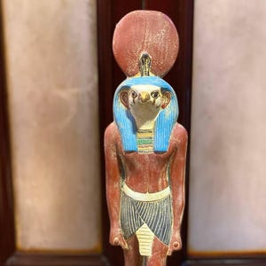 God of creation and the sun, RA, Egyptian antiques, lovely handcrafted statue, lovely gift, BC