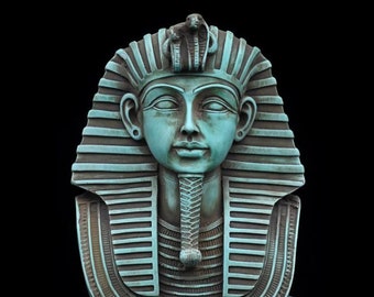 ツタンカーメン石像レプリカ ツタンカーメン王像のレプリカ：古代エジプトのファラオの彫刻